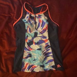 Pink and yellow swim tops size S